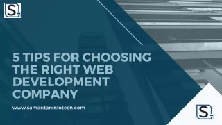5 TIPS FOR CHOOSING THE RIGHT WEB DEVELOPMENT COMPANY