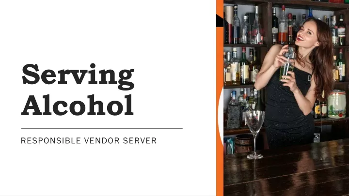 serving alcohol