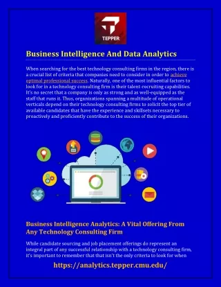 Business Intelligence And Data Analytics