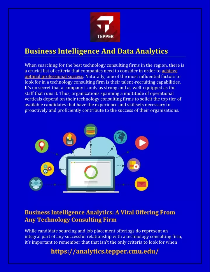 business intelligence and data analytics