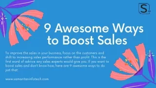 9 Awesome Ways  to Boost Sales