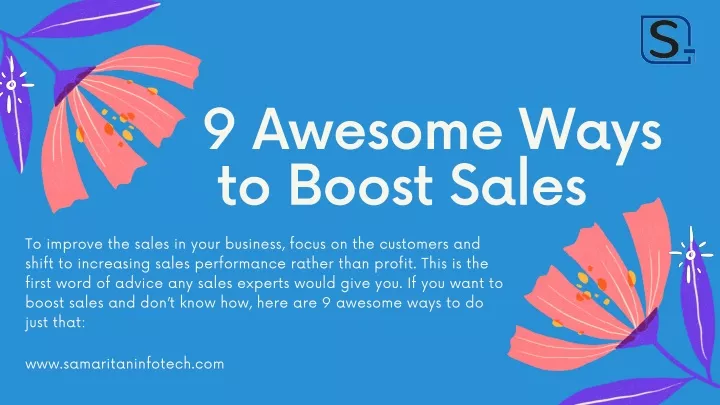 9 awesome ways to boost sales