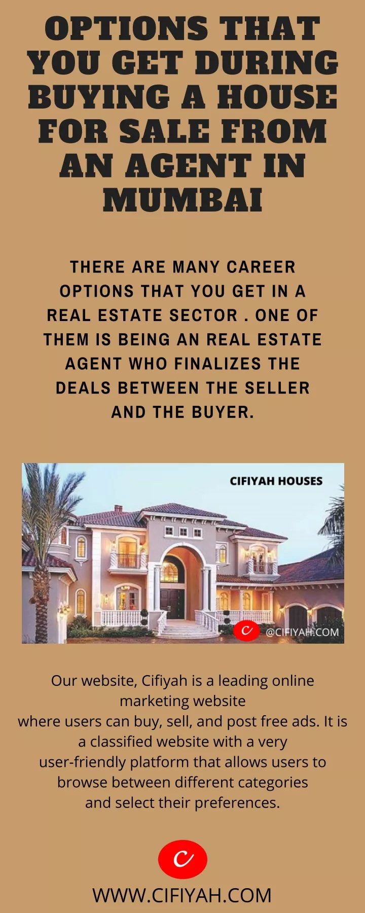 options that you get during buying a house