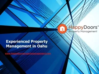 experienced property management in oahu