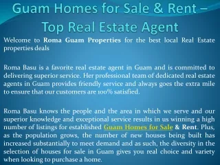 Guam Homes for Sale & Rent – Top Real Estate Agent