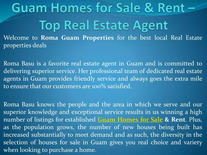 guam homes for sale rent top real estate agent