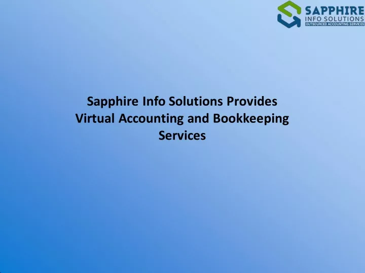 sapphire info solutions provides virtual