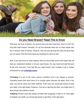 do you need braces read this to know do you need
