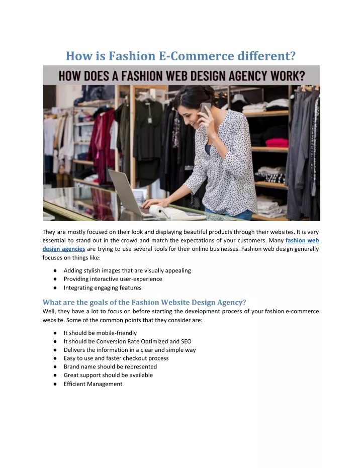 PPT - How is Fashion E-Commerce different? PowerPoint Presentation ...