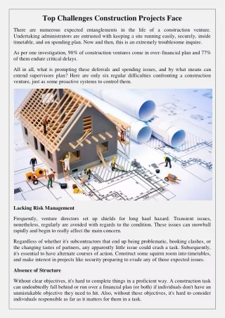 top challenges construction projects face