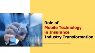 role of mobile technology in insurance industry