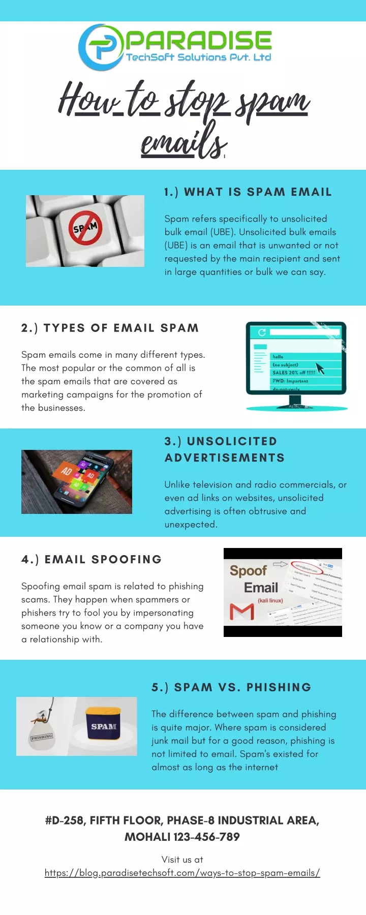how to stop spam emails