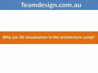 3D Architectural rendering service Australia