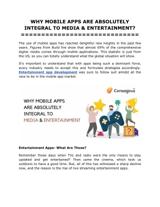 why mobile apps are absolutely integral to media