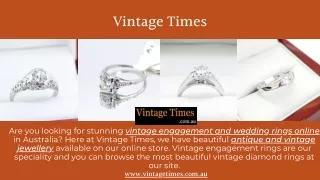 Stunning Vintage Engagement Rings and Wedding Bands
