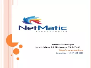 Best web designing company in Canada - Netmatic technologies