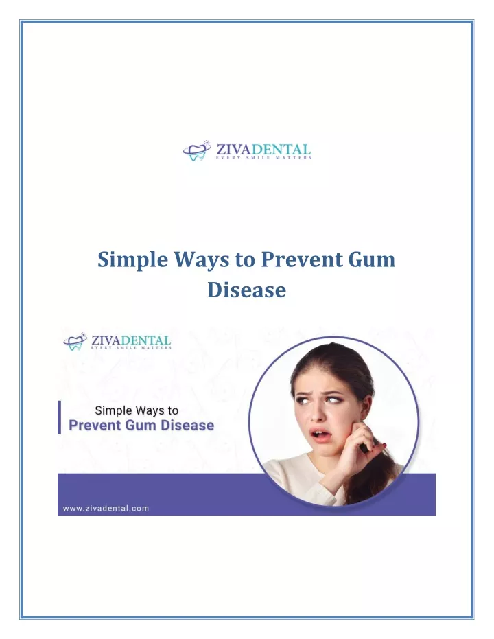 simple ways to prevent gum disease