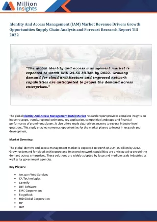 identity and access management iam market revenue
