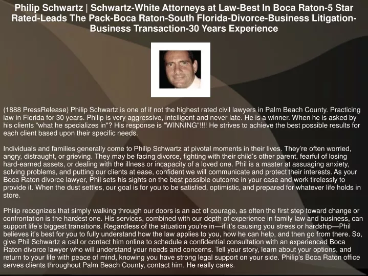 philip schwartz schwartz white attorneys