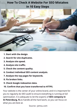how to check a website for seo mistakes