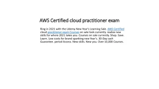 aws certified cloud practitioner exam