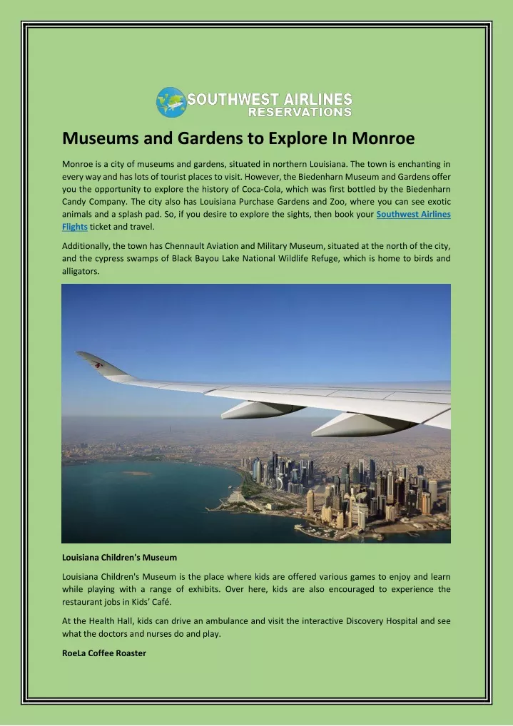 museums and gardens to explore in monroe
