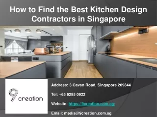 Tips to Find the Best Kitchen Design Contractors in Singapore