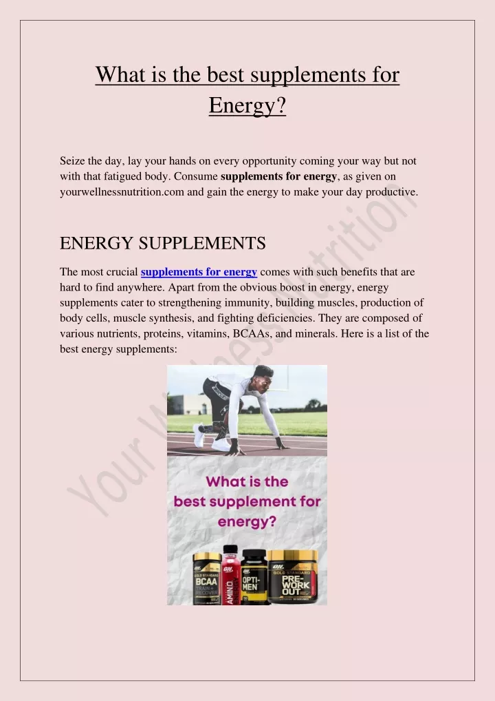what is the best supplements for energy