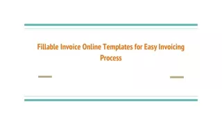 Fillable Invoice Online Templates for Easy Invoicing Process