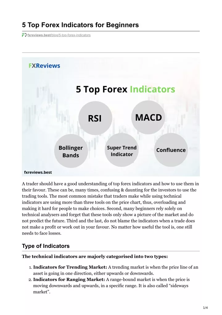 5 top forex indicators for beginners