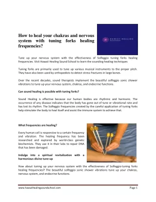 how to heal your chakras and nervous system with