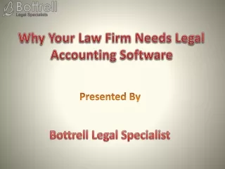 Best Legal Accounting Software - Bottrell Legal
