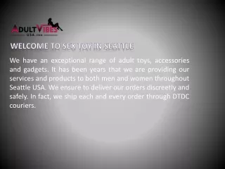Online Store of Fun Toys for Men and Women in Seattle