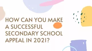 how can you make a successful secondary school