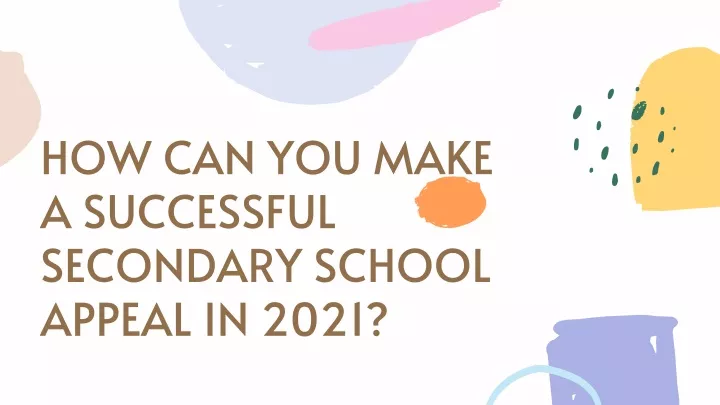 how can you make a successful secondary school