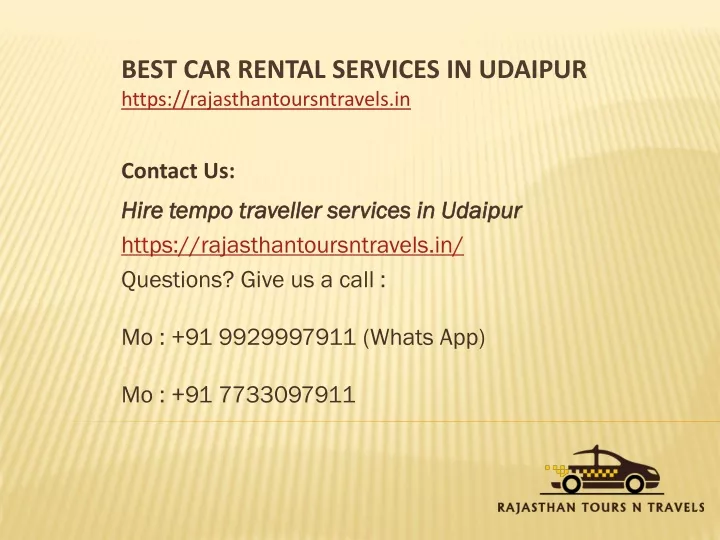 best car rental services in udaipur https rajasthantoursntravels in