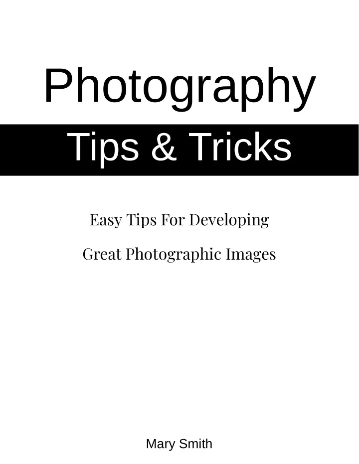 photography tips tricks