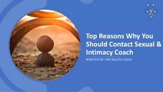 Top Reasons Why You Should Contact Sexual & Intimacy Coach