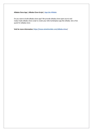 alibaba clone app alibaba clone script app like