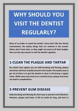 why should you visit the dentist regularly