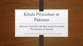 Legal Khula Procedure in Pakistan - Perform Khula Pakistani Law Legally 2021