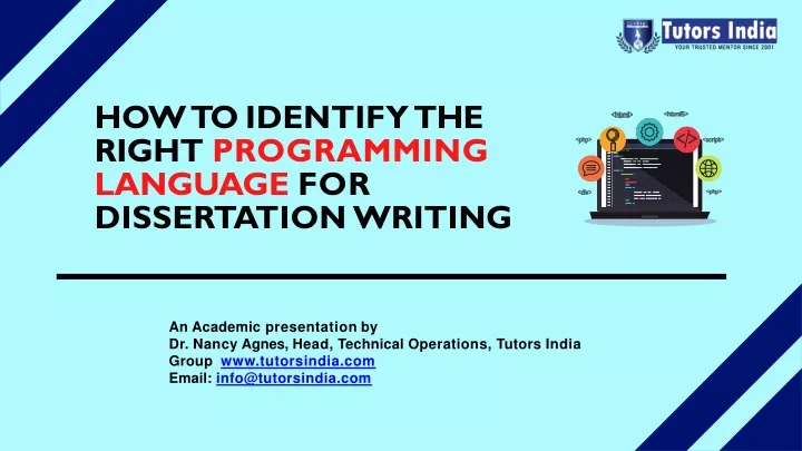 how to identify the right programming language