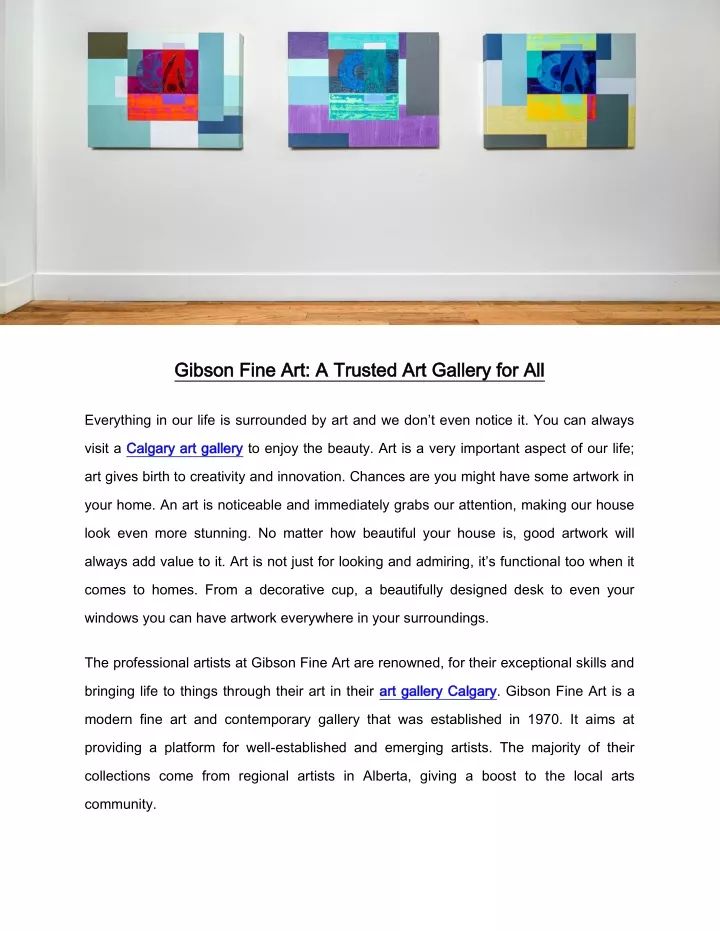 gibson fine art a trusted art gallery