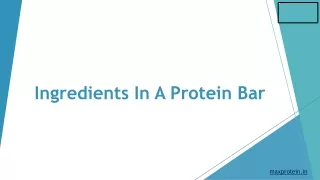ingredients in a protein bar
