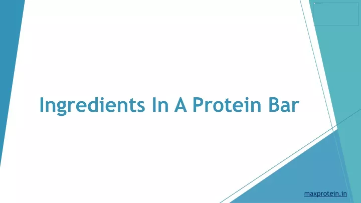 ingredients in a protein bar