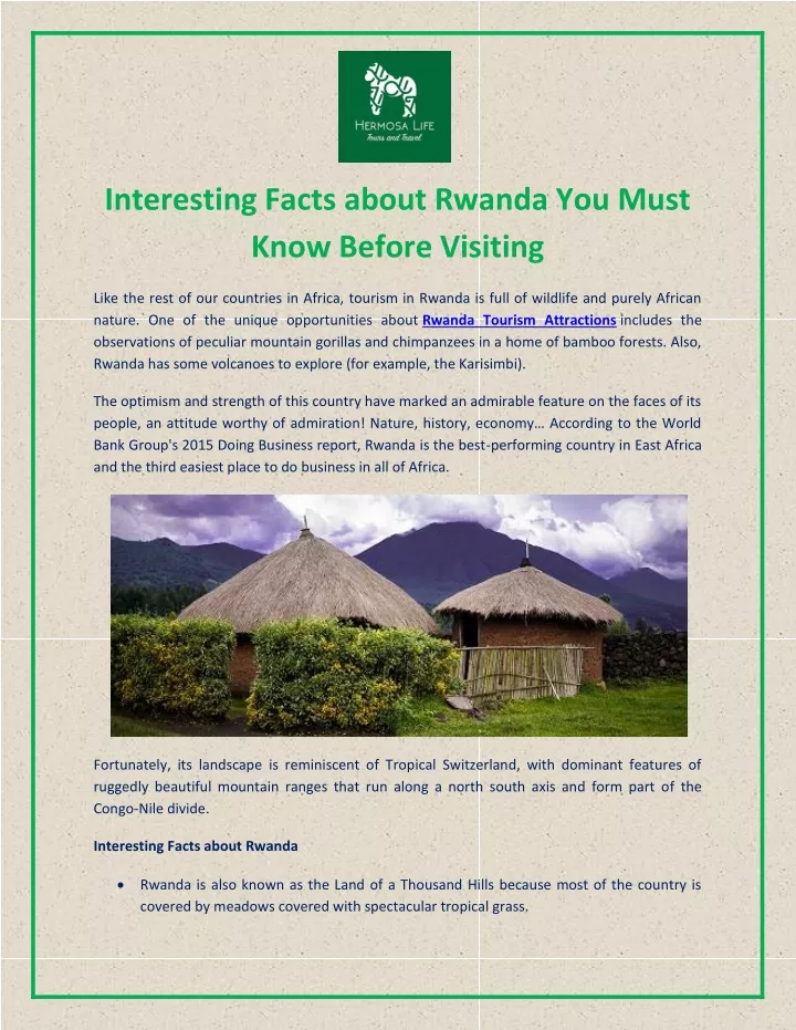 interesting facts about rwanda you must know