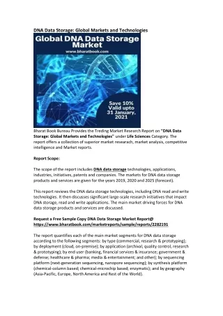 dna data storage global markets and technologies