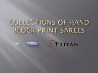 collections of hand block print sarees