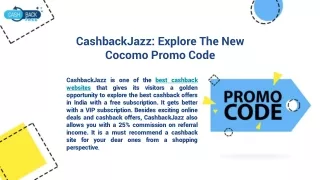CashbackJazz: Explore The New Cocomo Promo Code