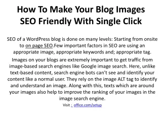 How To Make Your Blog Images SEO Friendly With Single Click